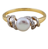 9ct Gold Pearl Ring, Size O