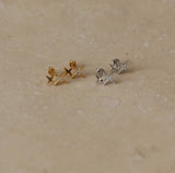 Sterling Silver Double Star Studs