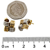 9ct Gold 2 Tone Stud Earrings