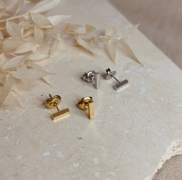 Gold Plate Bar Studs