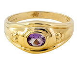 9ct Gold Amethyst Ring Size O