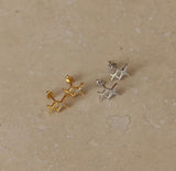 Gold Vermeil Double Star Studs