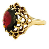9ct Gold Garnet Ring, Size N