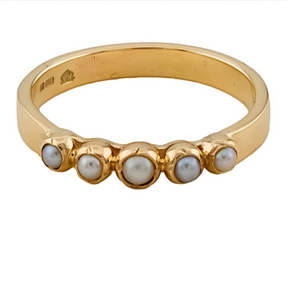 9ct Gold Pearl Ring, Size N