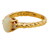 9ct Gold Opal & Diamond Ring, Size L