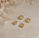 Gold Vermeil Diamante Star Huggie Hoops