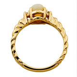 9ct Gold Opal & Diamond Ring, Size L