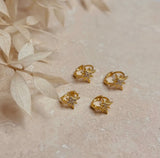 Gold Vermeil Diamante Star Huggie Hoops