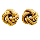 9ct Gold Knot Stud Earrings (Hollow)