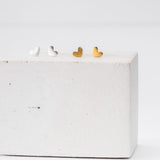 Tiny Heart Studs in Sterling Silver
