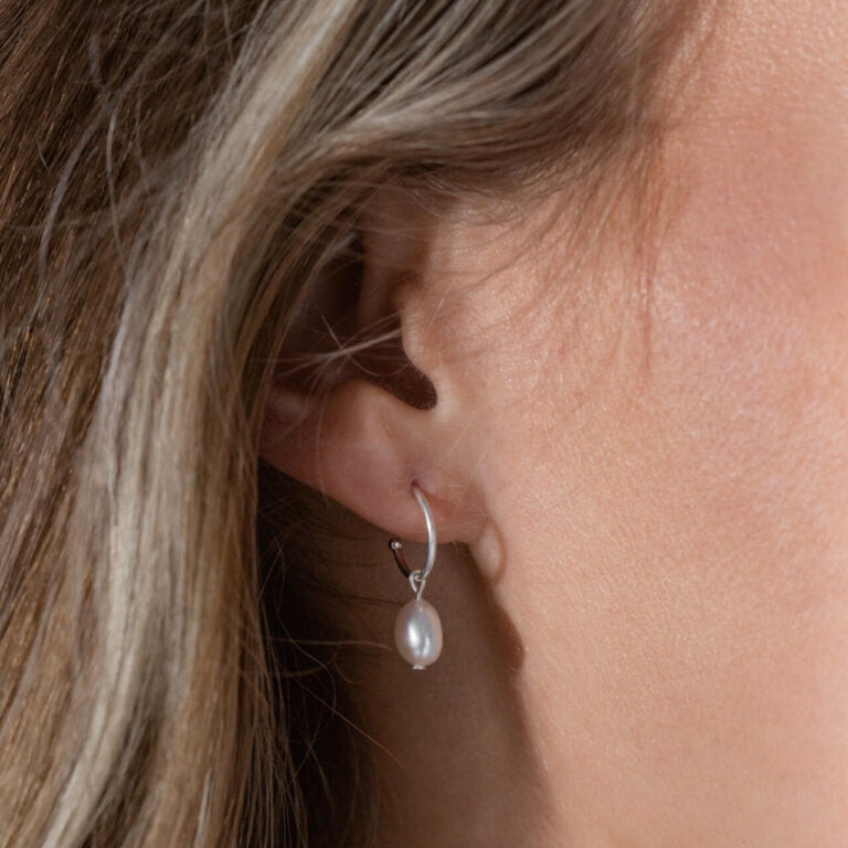 Sterling Silver Pearl Drop Earrings