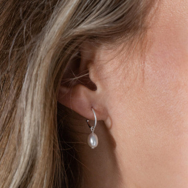 Sterling Silver Pearl Drop Earrings
