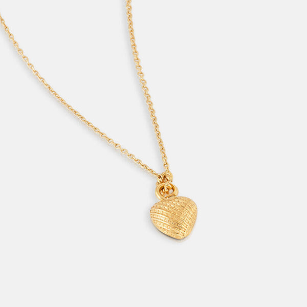 Gold Bubble Heart Necklace