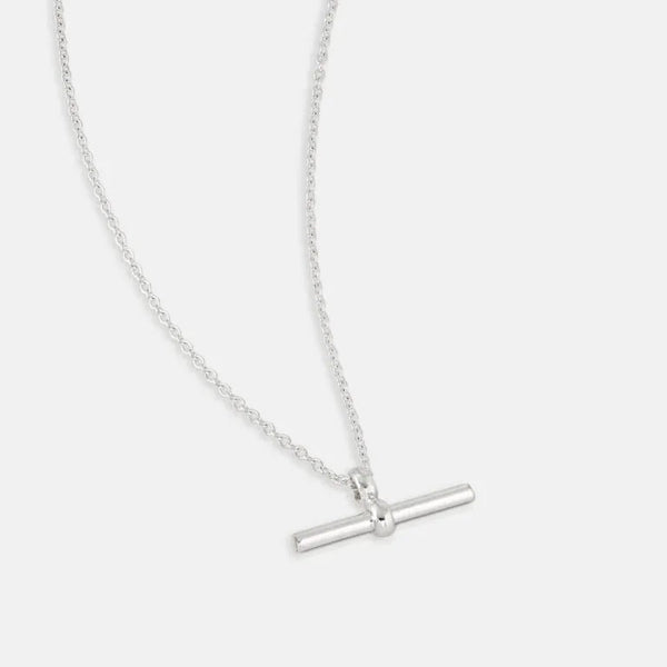 Silver T-Bar Necklace
