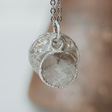 Silver Rose Quartz Necklace