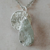 Silver Aquamarine Teardrop Necklace