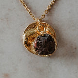 Gold Plate Amethyst Necklace