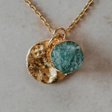 Gold Plate Amazonite Necklace