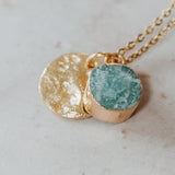 Gold Plate Amazonite Necklace