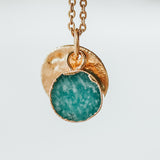 Gold Plate Amazonite Necklace