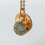 Gold Plate Aquamarine Necklace