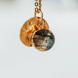 Gold Plate Labradorite Necklace