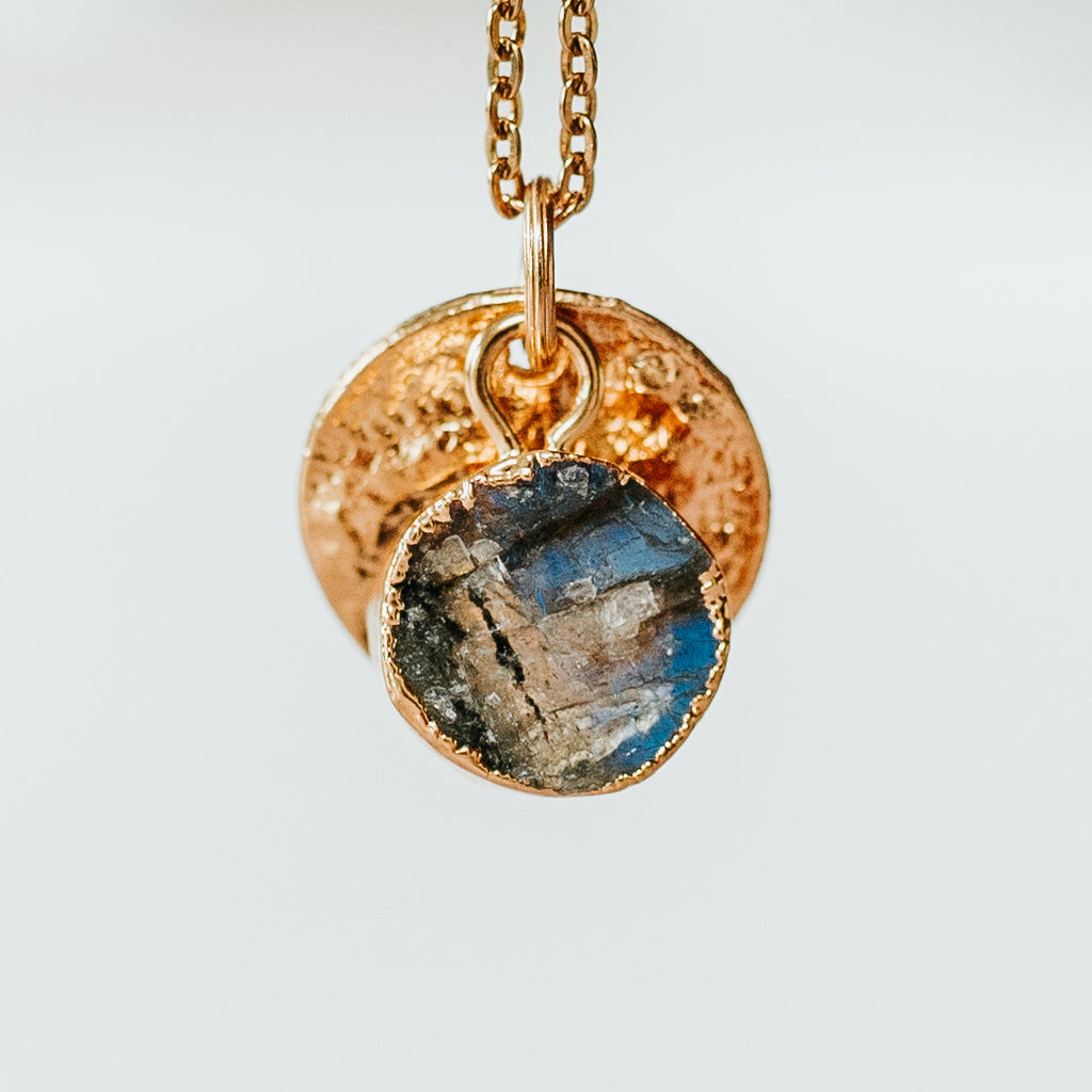 Gold Plate Labradorite Necklace