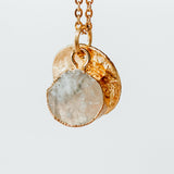 Gold Plate Moonstone Necklace