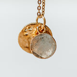 Gold Plate Moonstone Necklace