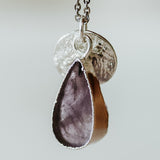 Silver Amethyst Teardrop Necklace