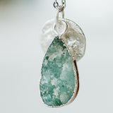 Silver Amazonite Teardrop Necklace