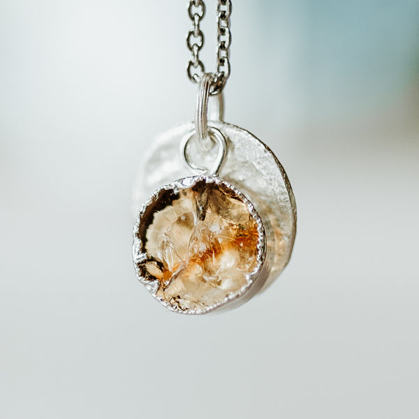 Silver Citrine Necklace