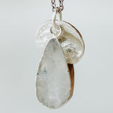 Silver Moonstone Teardrop Necklace