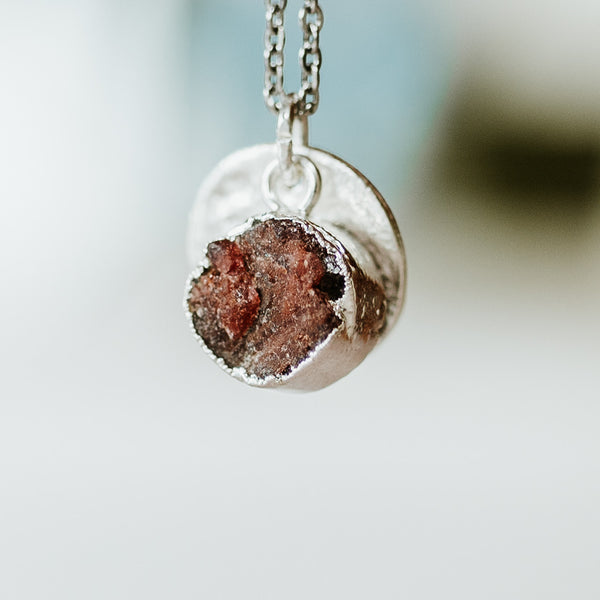 Silver Rhodonite Necklace