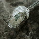 Silver Vasonite Teardrop Necklace