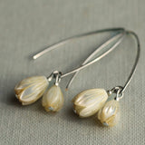 Pearl Snowdrop Earrings in Sterling Silver