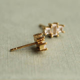 Art Deco Baguette Cut Stud Earrings