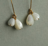 Pearl Snowdrop Earrings in Gold Plated Silver