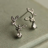 Silver Thorn Stud Earrings