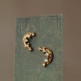 Crescent Moon Stud Earrings