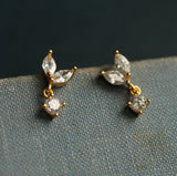 Japanese Petal Gold Vermeil Earrings