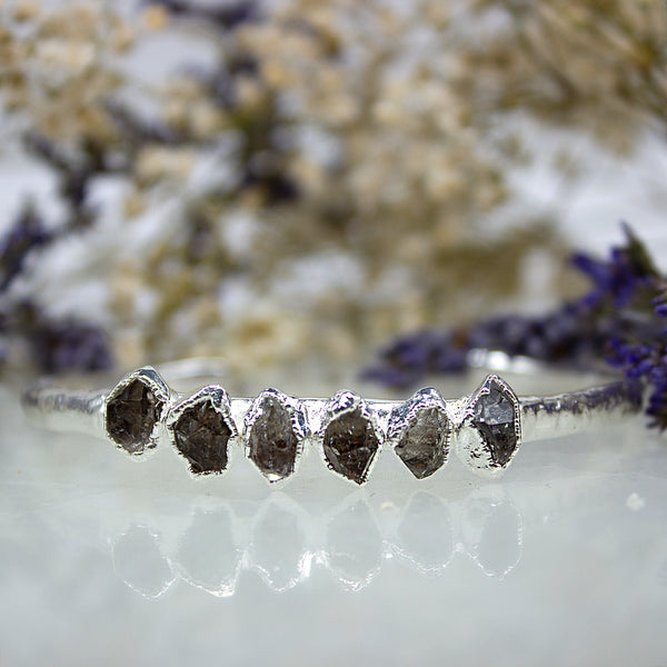 Herkimer Diamond Cuff in Sterling Silver