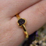 January | Garnet Stacking Ring in Gold Vermeil