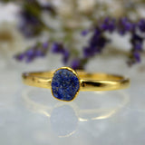 December | Lapis Lazuli Stacking Ring in Gold Vermeil