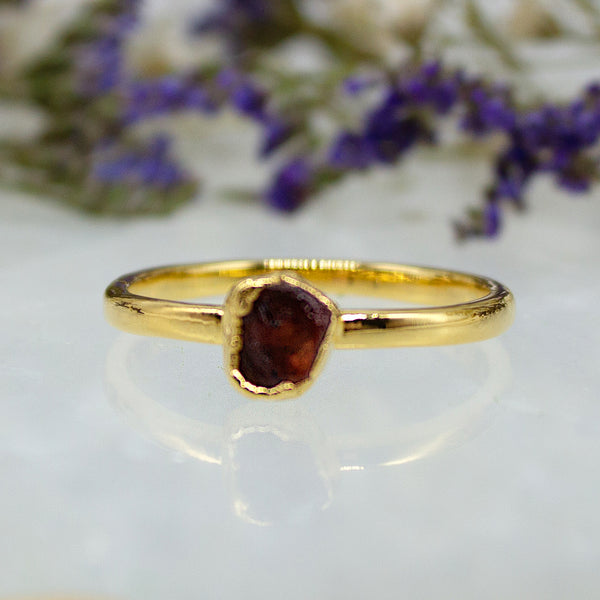 September | Sapphire Stacking Ring in Gold Vermeil