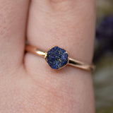 December | Lapis Lazuli Stacking Ring in Rose Gold Vermeil
