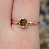September Sapphire Stacking Ring in Rose Gold Vermeil