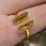 Imperial Topaz Double Ring in Gold Vermeil