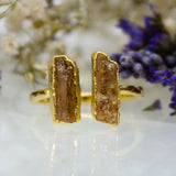 Imperial Topaz Double Ring in Gold Vermeil