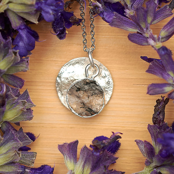 Silver Rutilated Quartz Necklace